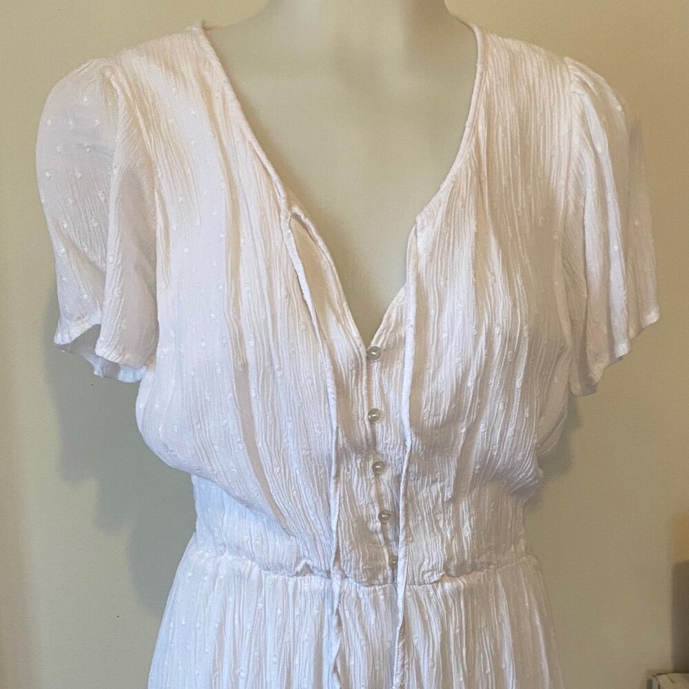 Abercrombie and Fitch White Peasant Style Dress